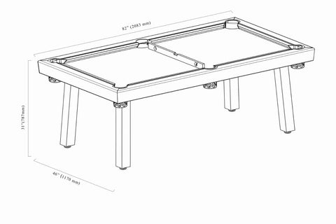 Aura Outdoor Pool Table