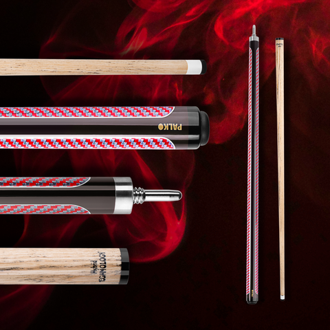 Hybrid 3 Piece Cue Inc Case - Red